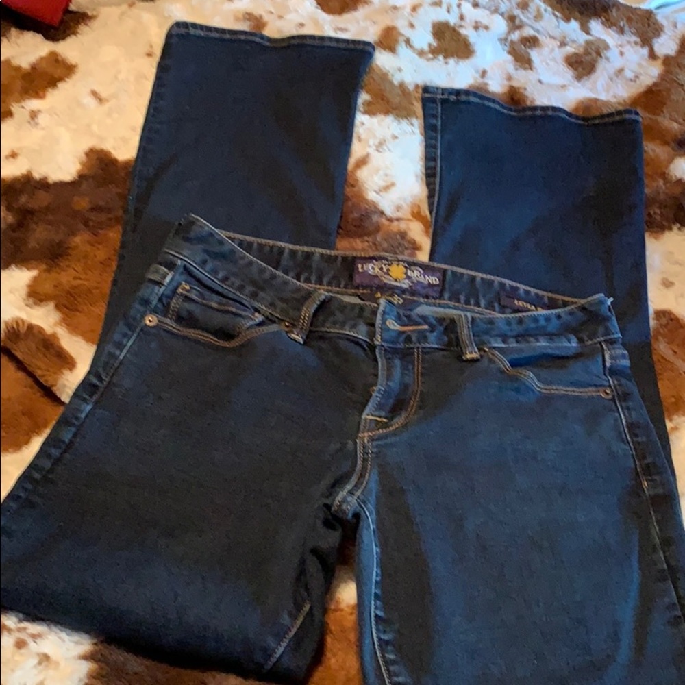 Lucky Leyla Ankle Boot size 4/27 dark wash